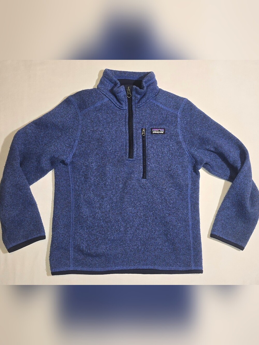Patagonia Better Sweater Kids Boys Girls XS 5 6 Fleece Quarter Zip Heather Blue